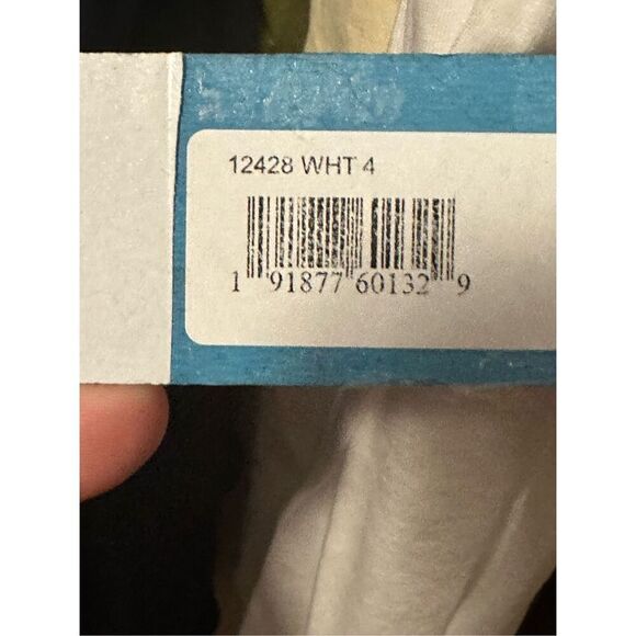 Mac Duggal NWT size 4 white Charmeuse Rhinestone Strap Trumpet Gown style 12428 - Picture 5 of 7